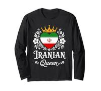 Iranian Queen Iran Flag Proud Iranian Woman Manche Longue