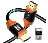 IraXpro Câble HDMI 2.1 8K 3M Ultra Haute Vitesse 48Gbps avec Ethernet, Supporté 8K@60Hz,4K@120Hz,3D,HDR Dynamique,eARC,Compatible TV/Blu-ray,Projecteur,Décodeur,PS4,PC (Orange 3M)