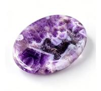 IRCKONCI 2 Pièces Cristal De Guérison Poli, Pierre De Palmier en Cristal 3-5 Cm | Pierre D’inquiétude De Poche, Massage, Tumblestone(Dreamy Amethyst)