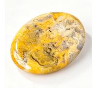 IRCKONCI 2 Pièces Cristal De Guérison Poli, Pierre De Palmier en Cristal 3-5 Cm | Pierre D’inquiétude De Poche, Massage, Tumblestone(Crazy Agate)