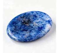 IRCKONCI 2 Pièces Cristal De Guérison Poli, Pierre De Palmier en Cristal 3-5 Cm | Pierre D’inquiétude De Poche, Massage, Tumblestone(Blue Lace Quartz)