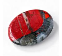 IRCKONCI 2 Pièces Cristal De Guérison Poli, Pierre De Palmier en Cristal 3-5 Cm | Pierre D’inquiétude De Poche, Massage, Tumblestone(African Bloodstone)