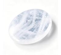 IRCKONCI 2 Pièces Cristal De Guérison Poli, Pierre De Palmier en Cristal 3-5 Cm | Pierre D’inquiétude De Poche, Massage, Tumblestone(White Crystal)