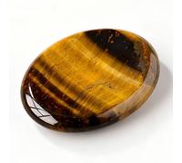 IRCKONCI 2 Pièces Cristal De Guérison Poli, Pierre De Palmier en Cristal 3-5 Cm | Pierre D’inquiétude De Poche, Massage, Tumblestone(Tiger's Eye)