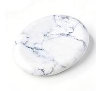 IRCKONCI 2 Pièces Cristal De Guérison Poli, Pierre De Palmier en Cristal 3-5 Cm | Pierre D’inquiétude De Poche, Massage, Tumblestone(White Turquoise)