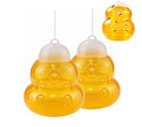 IRCKONCI Lot De 2 Pièges À Guêpes, Efficaces Contre Les Nids D'abeilles Et De Guêpes, Piège À Guêpes Léger, Anti-Mouches en Forme De Sablier, for Suspension Intérieure Et Extérieure(Orange)