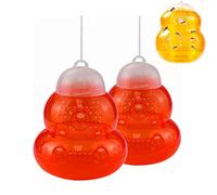 IRCKONCI Lot De 2 Pièges À Guêpes, Efficaces Contre Les Nids D'abeilles Et De Guêpes, Piège À Guêpes Léger, Anti-Mouches en Forme De Sablier, for Suspension Intérieure Et Extérieure(Red)