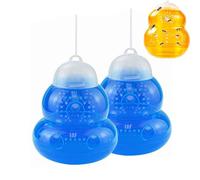 IRCKONCI Lot De 2 Pièges À Guêpes, Efficaces Contre Les Nids D'abeilles Et De Guêpes, Piège À Guêpes Léger, Anti-Mouches en Forme De Sablier, for Suspension Intérieure Et Extérieure(Blue)