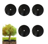 IRCKONCI Lot de 5 tapis de protection pour arbre de paillage - Tapis de protection contre les racines - Toile de protection contre les mauvaises herbes - S'applique au paillis d'arbre de jardin