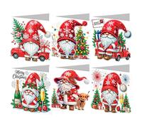 IRCKONCI Lot De 6 Cartes Noël À Faire Soi-même, Pliables, Faites La Main, Idéales for Les Fêtes, Anniversaires, Fin D'année, Etc(HK-18)