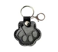 IRCKONCI Porte-clés en Cuir avec Motif De Pattes De Chien, Souvenir for Animaux De Compagnie, Idéal for Ranger Vos Poils De Chien, Idéal for Un Sac À Main Ou Un Porte-clés(Black)