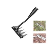 IRCKONCI Râteau De Désherbage, Râteau De Jardin en Acier Au Carbone À 5/6/7/8 Dents, Râteau De Jardin Robuste en Fer avec Dents Métalliques, for L'ameublissement du Sol Et Le Désherbage(5-Tine)