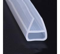 IRCKONCI U Shape Bath Shower Screen Seal Strip, Waterproof Shower Door Seal Enclosure, 2 Metres Long, for Shower Screen, Glass Door and Shower Enclosures Cubicles(8mm)