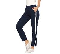 Irdcomps Pantalon de Sport Femme Coton Pantalon Jogging Pantalon de Survêtement Pants Trop Grand avec Poches Bande Pantalon de Loisirs pour Running Fitness Training Yoga Bleu XXL