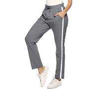 Irdcomps Pantalon de Sport Femme Coton Pantalon Jogging Pantalon de Survêtement Pants Trop Grand avec Poches Bande Pantalon de Loisirs pour Running Fitness Training Yoga Gris Foncé XXL