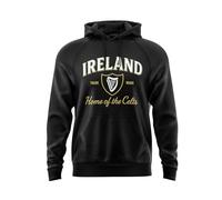 Ireland Home of The Celts Sweat à capuche irlandais Dublin unisexe pour adulte College Université Gaelic Hoodie Heritage, Noir , XL