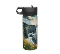 Ireland Outdoors County Clare The Cliffs Printing Bouilloire de sport isotherme portable en acier inoxydable pour gym camping 532 ml