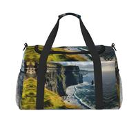 Ireland Outdoors County Clare The Cliffs Sac à bandoulière pour femme et homme Sac à bandoulière pour le yoga et les voyages, noir, One Size