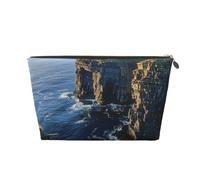 Ireland Outdoors County Clare The Cliffs Trousse de toilette de voyage avec fermeture éclair dorée pour femmes, mamans et filles, doré, One Size, Trousse de toilette