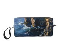Ireland Outdoors Trousse de maquillage avec poignée Motif comté de Clare The Cliffs pour femme et fille, blanc, Taille unique, Trousse de maquillage