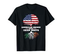 Ireland Roots American Grown Irish Roots Ireland T-Shirt