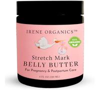 Irene Organics Baume pour le ventre bio Traitement naturel des vergetures et prévention pour la grossesse et après l'accouchement