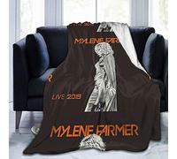Ireser Couverture en molleton de flanelle ultra douce Mylène Farmer Chambre élégante Living 80 'x60' Canapé de chambre Couverture chaude pour adulte