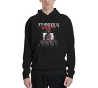 Ireser ICE Sweat à capuche Nine Kills pour homme avec cordon de serrage et poche, Noir , XL