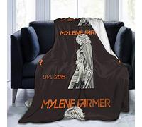 Ireser Mylene Farmer Boutique Couvertures en flanelle et microfibre en peluche douce et confortable 127 x 101,6 cm