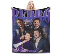 Ireser Pedro Actor Pascal Couverture en flanelle super douce et chaude pour lit ou canapé 152,4 x 127 cm