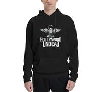 Ireser Sweat à capuche Hollywood Undead pour homme - Sweat à capuche à manches longues - Cordon de serrage - Pull à capuche pour homme - Hauts décontractés, Noir , XXL