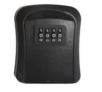 IRFHDCX Boite À Clé Sécurisée Coffre-Fort à clés en Plastique for l'extérieur, Code de Mot Passe 4 Chiffres, Serrure sécurité sans clé for la Maison, boîte Rangement secrète(Black)