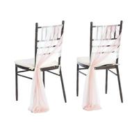 IRFHDCX Chaise Nœuds Rubans Lot de 10/50 Ceintures Chaise en Mousseline Soie Vert Sauge 17 x 250 cm, lot 12, for Housses Mariage, Ruban, décoration d'allée fête(Pink White,10 pcs)