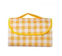 IRFHDCX Couverture Pique Nique Couverture De Pique-Nique Imperméable Et Résistante Au Sable avec Grille, Pliable Format Sac À Main, Idéale(Yellow,200cmX200cm)
