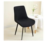 IRFHDCX Housse De Chaise Housses de Chaise incurvées en Jacquard à Feuilles, élastiques, for hôtel, Mariage, Cuisine, Banquet(A5 Black Chair Cover,1PC)