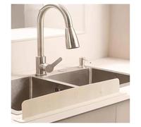 IRFHDCX Protection Anti-éclaboussures Évier 1 pièce de Protection Anti-éclaboussures en Silicone for évier Cuisine, Bouchon étanche for lavabo(White l)