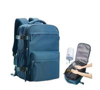IRFHDCX Sac à dos de voyage pour ordinateur portable Sac à dos de compression sous vide Sac à dos d'école de grande capacité pour les affaires Développez le sac à dos d'extérieur, Sac bleu avec pompe
