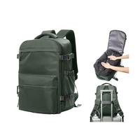 IRFHDCX Sac à dos de voyage pour ordinateur portable Sac à dos de compression sous vide Sac à dos d'école de grande capacité pour les affaires Développez le sac à dos d'extérieur, Sac à dos vert