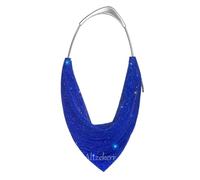 IRFHDCX Sac de soirée à poignée en métal, magnifique pochette et sac à main en diamant fait à la main for fête de mariage(Royal Blue)