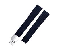 IRFKR Bracelet Patek pour Philippe Aquanaut 5067A-001, bracelet de ceinture de 19 mm, bracelet en caoutchouc pour montre FKM Fluorubber souple, Bleu foncé 2, 19MM