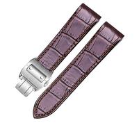 IRFKR Brotte de montre en cuir authentique exquise pour Cartier Series 20mm Élégant Design 23mm Bracelet(Brown silver buckle,20mm)