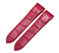 IRFKR Brotte de montre en cuir authentique exquise pour Cartier Series 20mm Élégant Design 23mm Bracelet(Red no buckle,20mm)