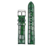 IRFKR Fashion Veille de montre en cuir authentique Personnalité claire Crocodile Texture Bracelet bracelet watch watch 18mm 20mm 22 mm bleu(Green,18mm gold clasp)