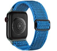 IRFKR Pour Watch bracelets de montre 44mm 45mm 42mm 49mm 41mm 40mm 38mm pour femmes et hommes, bandes de sport à boucle solo extensible en nylon souple pour IWatch SE Series10~1(Klein Blue,38/40/41mm)