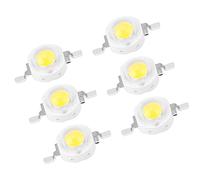 Irfora 100 Perles LED 1 W Puces de Diode électroluminescente SMD Haute Puissance, Blanc Chaud et Blanc pour Luminaires de Bricolage, Base en Aluminium pour la Dissipation la Chaleur, (pur 6000K)