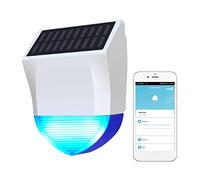 Irfora Alarme extérieure WiFi à énergie solaire BT 5.0 - Alarme intelligente IPX5 - Étanche - En temps réel - Contrôle par application - Connexion intelligente - Appareil de sécurité domestique