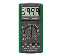 Irfora AN9205A Multimètre Numérique 3 1/2 Affichage LCD 1999 Comptage Plage Manuelle Couteau Universel AC DC Résistance Capacité Transistor Testeur Multifonction avec Rétroéclairage