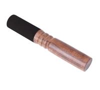 Irfora Batte de Bol Chantant, Maillet en Bois de Pêcher Fait Main | Conception durable, Enveloppé dans du cuir de première qualité, Compatible avec les bols chantants