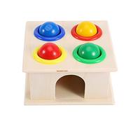 Irfora Boîte à Marteaux en Bois pour Enfants, Jeu de Martelage pour Développer L'intelligence et Améliorer Les Relations, Les Jardins d'enfants et Maisons, Bois Naturel, 4,3 X 4,3 X 2,36 Pouces
