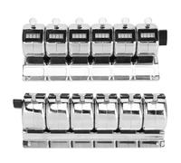 Irfora Compteur Clicker Manuel en Métal à 4 Chiffres, avec 6 Unités en Acier Inoxydable, Utilisation Pratique, Stable, pour Compter les Personnes à L'aérodrome, Réceptionner des